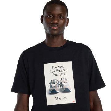 Alternative view of Camisa Deportiva New Balance Originals Graphics Negro Hombre