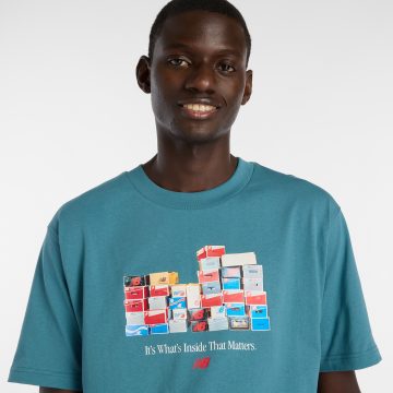 Alternative view of Camisa Deportiva New Balance Original Boxes Azul Para Hombre
