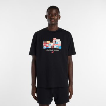 Camisa Deportiva NewBalance Original GraphBoxes Negro Hombre