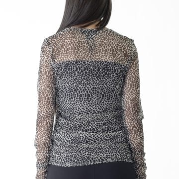 Alternative view of Top Mesh Dkny Original Negro/Blanco Para Mujer