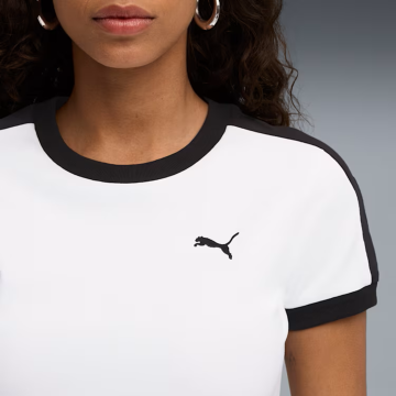 Camiseta Deportivas Puma Originales T7 Slim Blanco Mujer