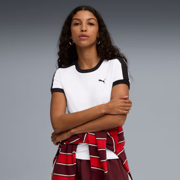 Alternative view of Camiseta Deportivas Puma Originales T7 Slim Blanco Mujer