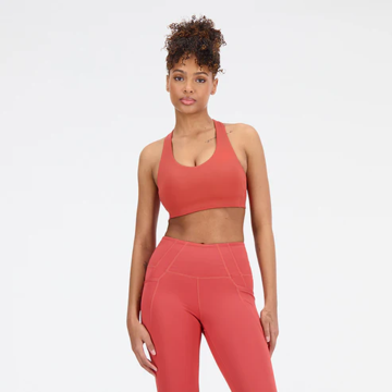 Top New Balance Original Fuel Bra DRYx Naranja Para Mujer