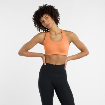 Top Deportivo New Balance Original RC Ess Naranja Para Mujer