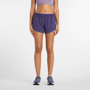 Pantaloneta New Balance Original Essential Morado Para Mujer