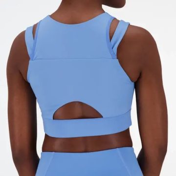 Alternative view of Top New Balance Original Shape Shield Crop Bra Azul Mujer