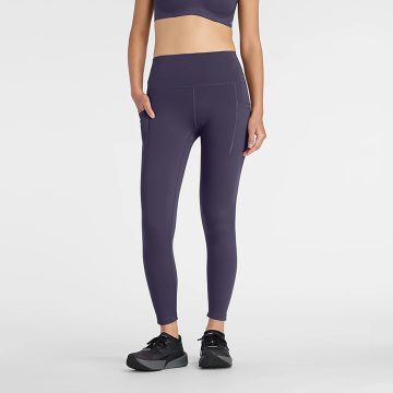 Alternative view of Leggings New Balance Original Sleek Pocket Morado Para Mujer