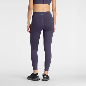 Leggings New Balance Original Sleek Pocket Morado Para Mujer