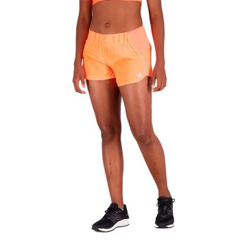 Pantaloneta New Balance Originales Impact Naranja Para Mujer