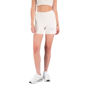 Pantaloneta New Balance Original Essential Blanco Para Mujer