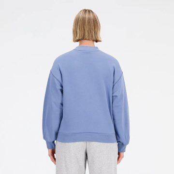 Alternative view of Busos Deportivos New Balance Ess French TerryCrew Azul Mujer