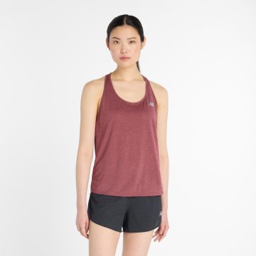 Camisas Deportivas New Balance Athletic Tank Rojo Para Mujer