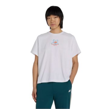 Camisa Deportiva New Balance Originals Graphics Blanco Mujer