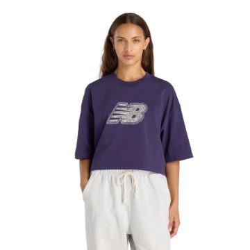 Camisa Deportiva New Balance Originals Graphics Morado Mujer