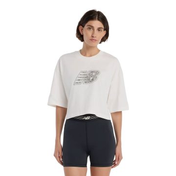 Camisa Deportiva New Balance Originals Graphics Blanco Mujer