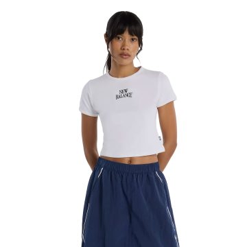 Camisa Deportiva New Balance Original Trackside Blanco Mujer