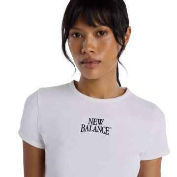 Alternative view of Camisa Deportiva New Balance Original Trackside Blanco Mujer